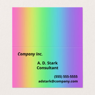 Rainbow Gradient Folded Business Cards Visitenkarten