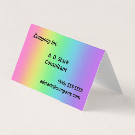 Rainbow Gradient Folded Business Cards Visitenkarten