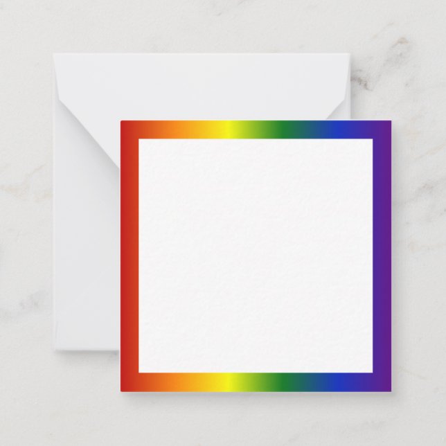 Rainbow Gradient Frame Mitteilungskarte (Rückseite)