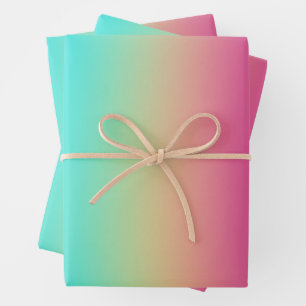 Rainbow Gradient Geschenkpapier Set