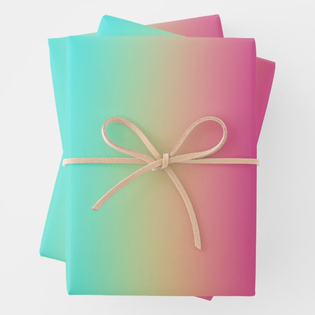 Rainbow Gradient Geschenkpapier Set (Beispiel)