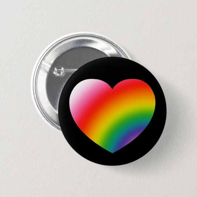 Rainbow Gradient Heart Button (Vorne & Hinten)