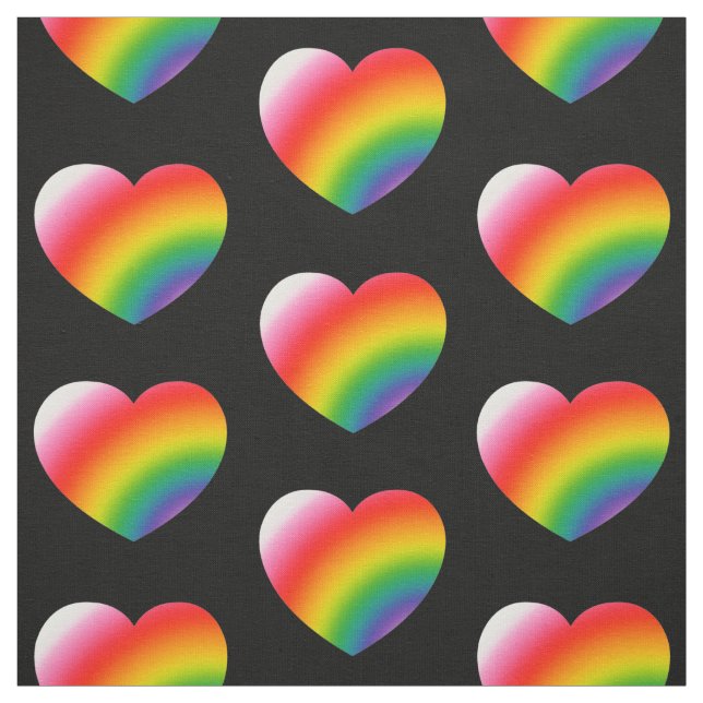 Rainbow Gradient Hearts Pattern Stoff (Muster)