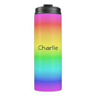 Rainbow Gradient individuelle Name tumbler Thermosbecher