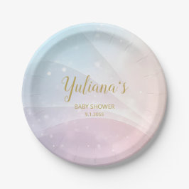 Rainbow Gradient Invitation | Elegant Pastel Spark Pappteller