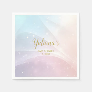 Rainbow Gradient Invitation | Elegant Pastel Spark Serviette