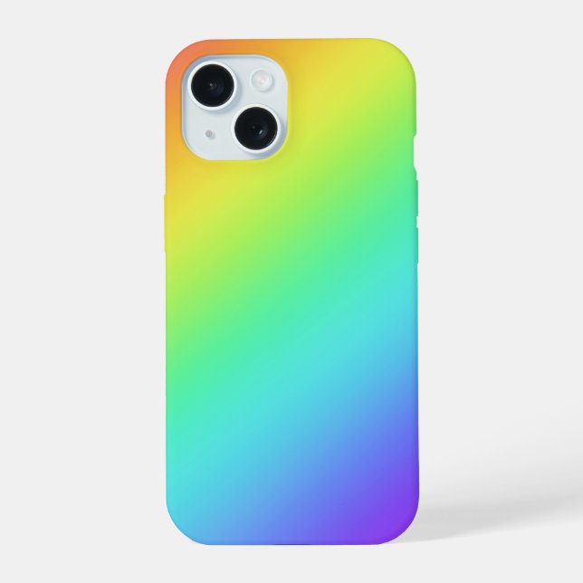 Rainbow Gradient iPhone 15 Hülle (Rückseite)