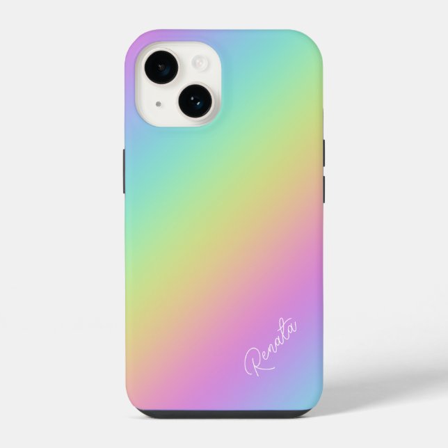 Rainbow Gradient iPhone Hülle (Rückseite)