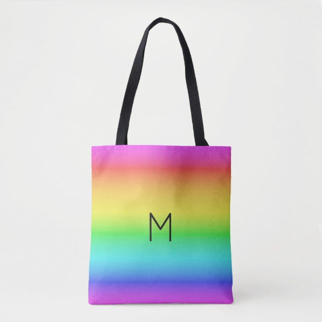 Rainbow Gradient kundenspezifische Monogramm-Beute (Vorderseite)
