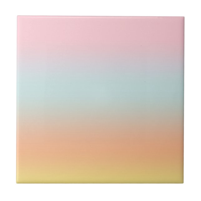 Rainbow Gradient Ombre Pink Fliese (Vorderseite)