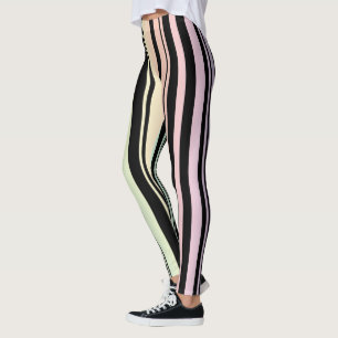 Rainbow Gradient Pastell Stripes Leggings