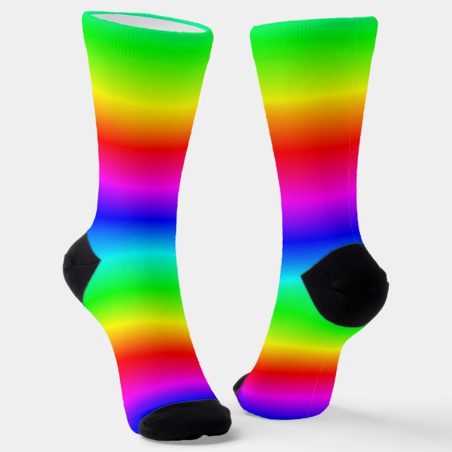 Rainbow Gradient Pattern Socken (Gewinkelt)