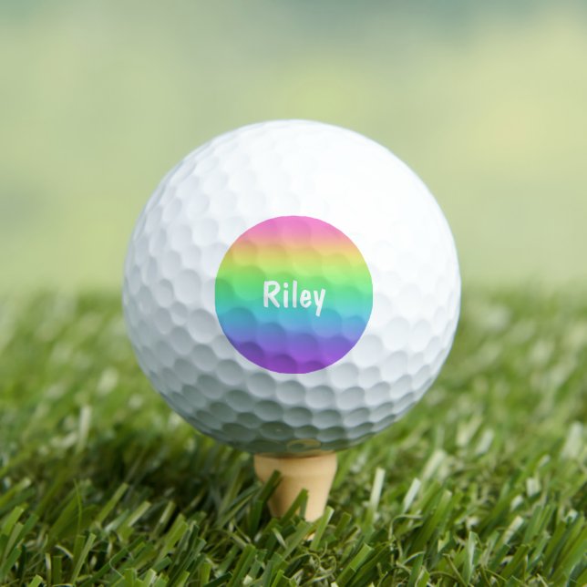 Rainbow Gradient Personalisiert Golfball (Insitu T-Shirt)