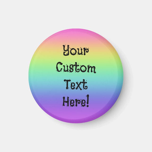 Rainbow Gradient Personalisiert Magnet (Vorne)