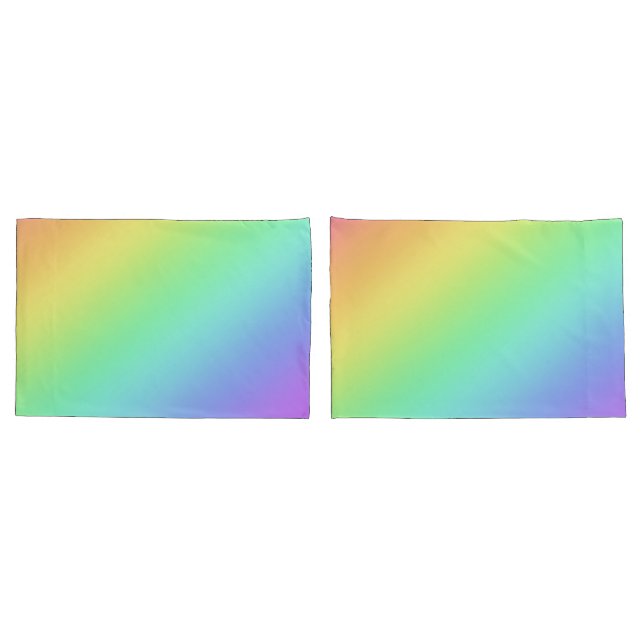 Rainbow Gradient Pillowcases Kissenbezug (Rückseite-Set)