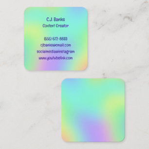 Rainbow Gradient Square Business Cards Quadratische Visitenkarte