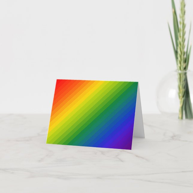 Rainbow Gradient Strichen Dankeskarte (Vorderseite)