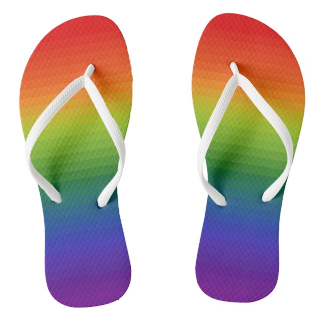 Rainbow Gradient Strichen Flip Flops (Fußbett)