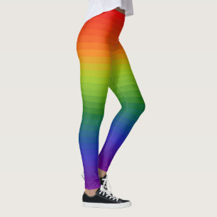 Rainbow Gradient Strichen Leggings