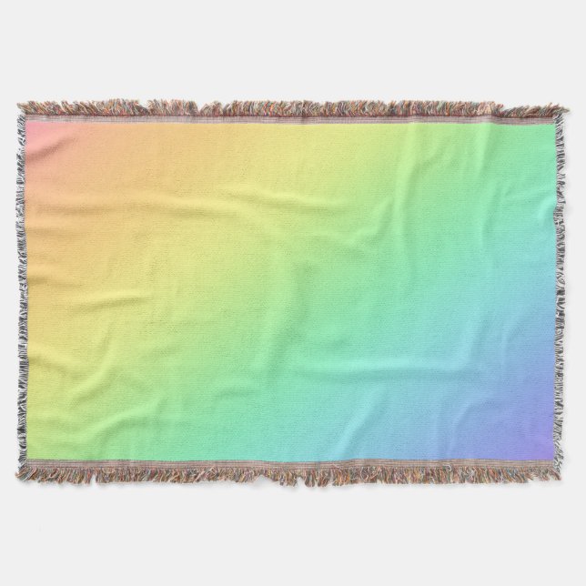 Rainbow Gradient Throw Blanket Decke (Vorderseite)