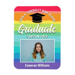 Rainbow Graduate Foto LGBTQ Abschluss Magnet