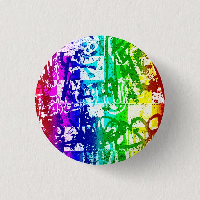 Rainbow Graffiti Button (Vorderseite)