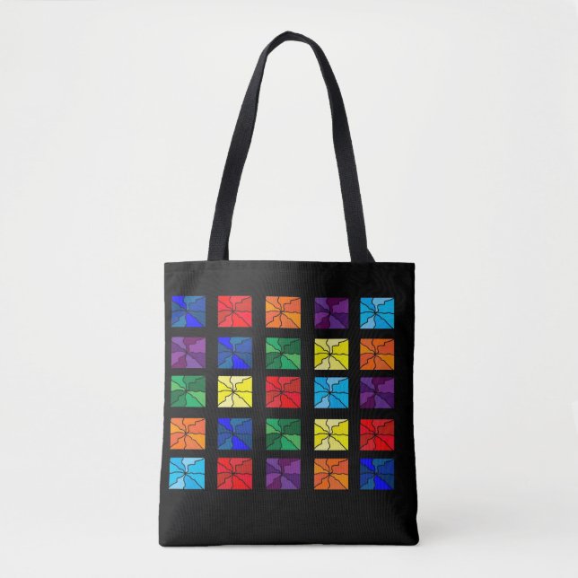 Rainbow Granny Square Tasche (Vorderseite)