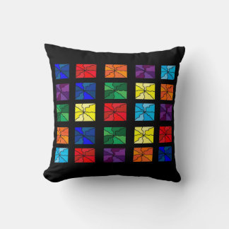 Rainbow Granny Squares Pillow Kissen