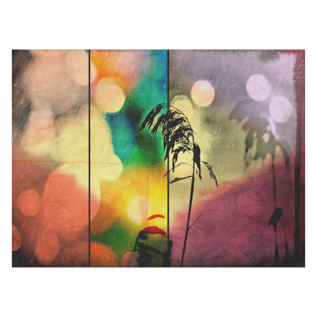 Rainbow Grass Drama Tableclout Tischdecke (Vorderseite (Horizontal))