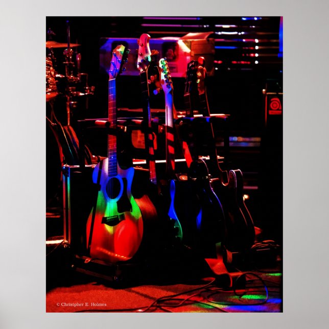 Rainbow Guitar Poster (Vorne)