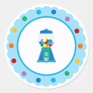 Rainbow Gumball Party Aufkleber