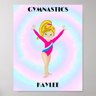RAINBOW GYMNASTICS GYMNAST Personalized Poster