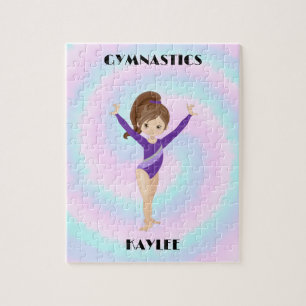 RAINBOW GYMNASTICS GYMNAST PUZZLE Personalisiert