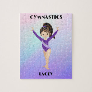 RAINBOW GYMNASTICS GYMNAST PUZZLE Personalisiert