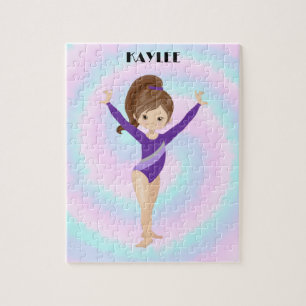 RAINBOW GYMNASTICS GYMNAST PUZZLE Personalisiert