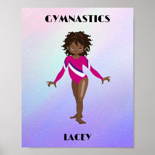 RAINBOW GYMNASTICS MIRL'S Personalisiert Poster (Vorne)