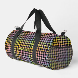 Rainbow-Hahnentrittmuster-Muster Duffle Bag