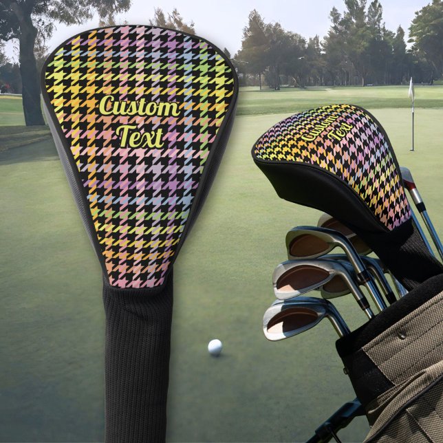 Rainbow-Hahnentrittmuster-Muster Golf Headcover (Von Creator hochgeladen)