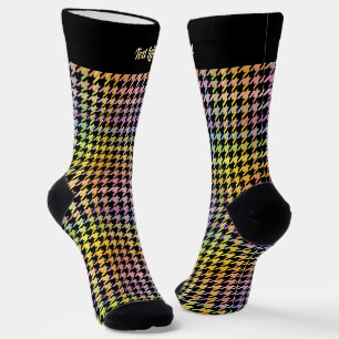 Rainbow-Hahnentrittmuster-Muster Socken