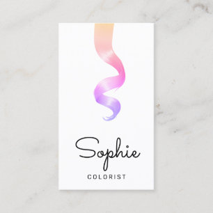 Rainbow Hair Colorist Stylist Salon Visitenkarte