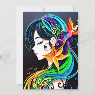 Rainbow Hair Dream Einladung