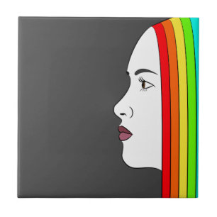 Rainbow Hair Fliese