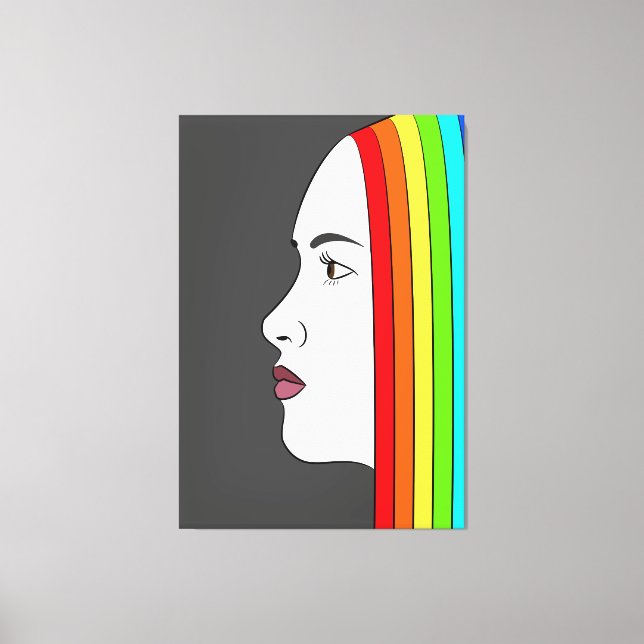 Rainbow Hair Leinwanddruck (Vorderseite)
