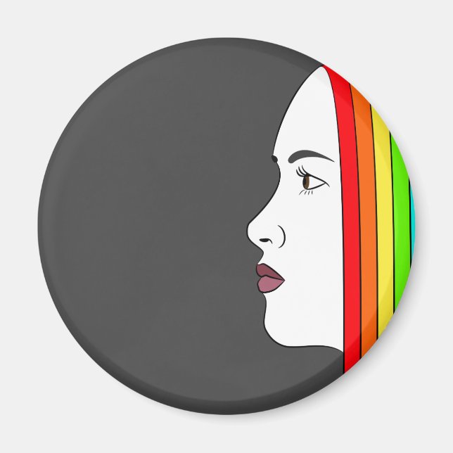 Rainbow Hair Magnet (Vorne)