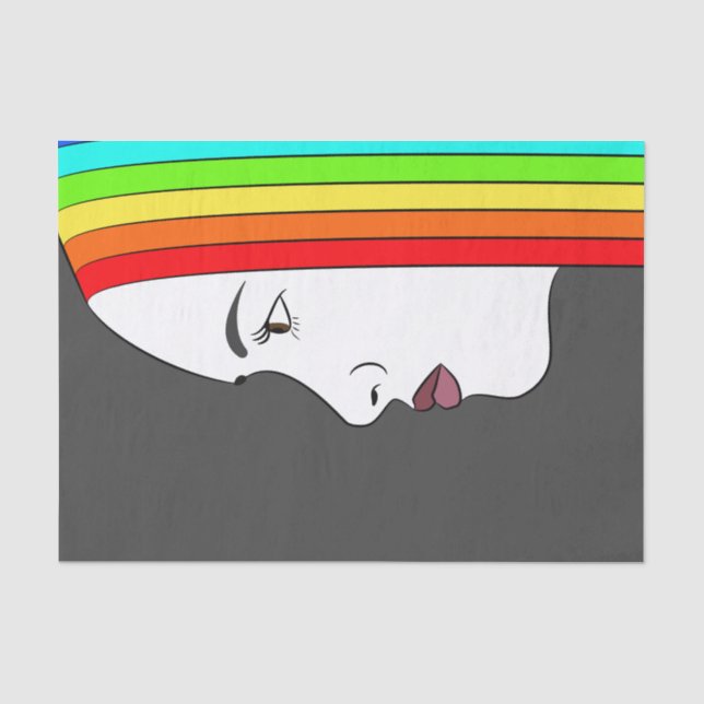 Rainbow Hair Seidenpapier (Vorderseite)