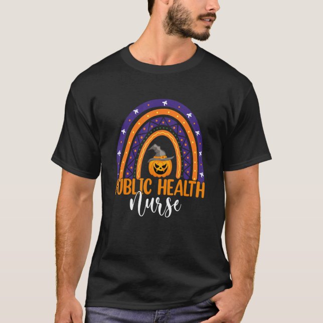 Rainbow Halloween Pumpkin-Kosten für öffentliche G T-Shirt (Vorderseite)