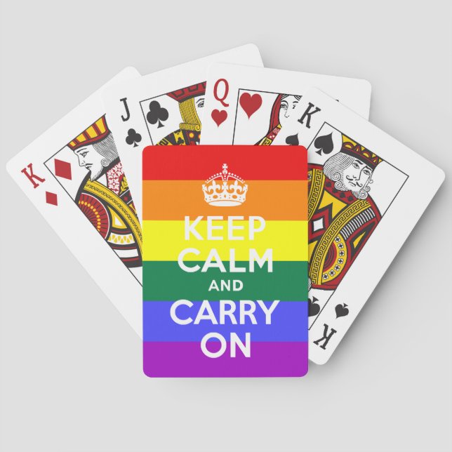 Rainbow halten Sie Ruhe und tragen Sie das Bicycle Spielkarten (Rückseite)