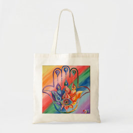 Rainbow Hamsa Tote Bag Tragetasche