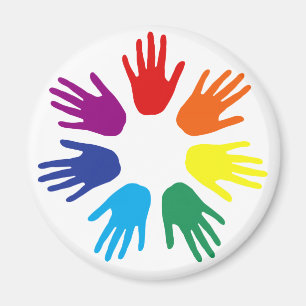 Rainbow Hände Magnet