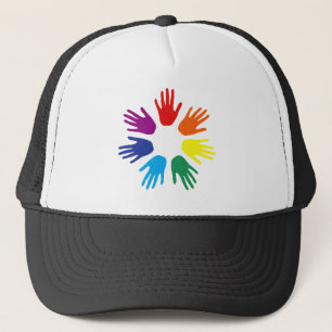 Rainbow hands truckerkappe